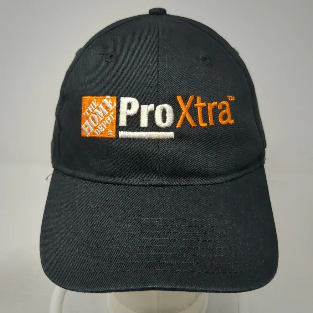Hit Wear Baseball Cap Black One Size Home Depot ProXtra Embroidered Cotton Hat